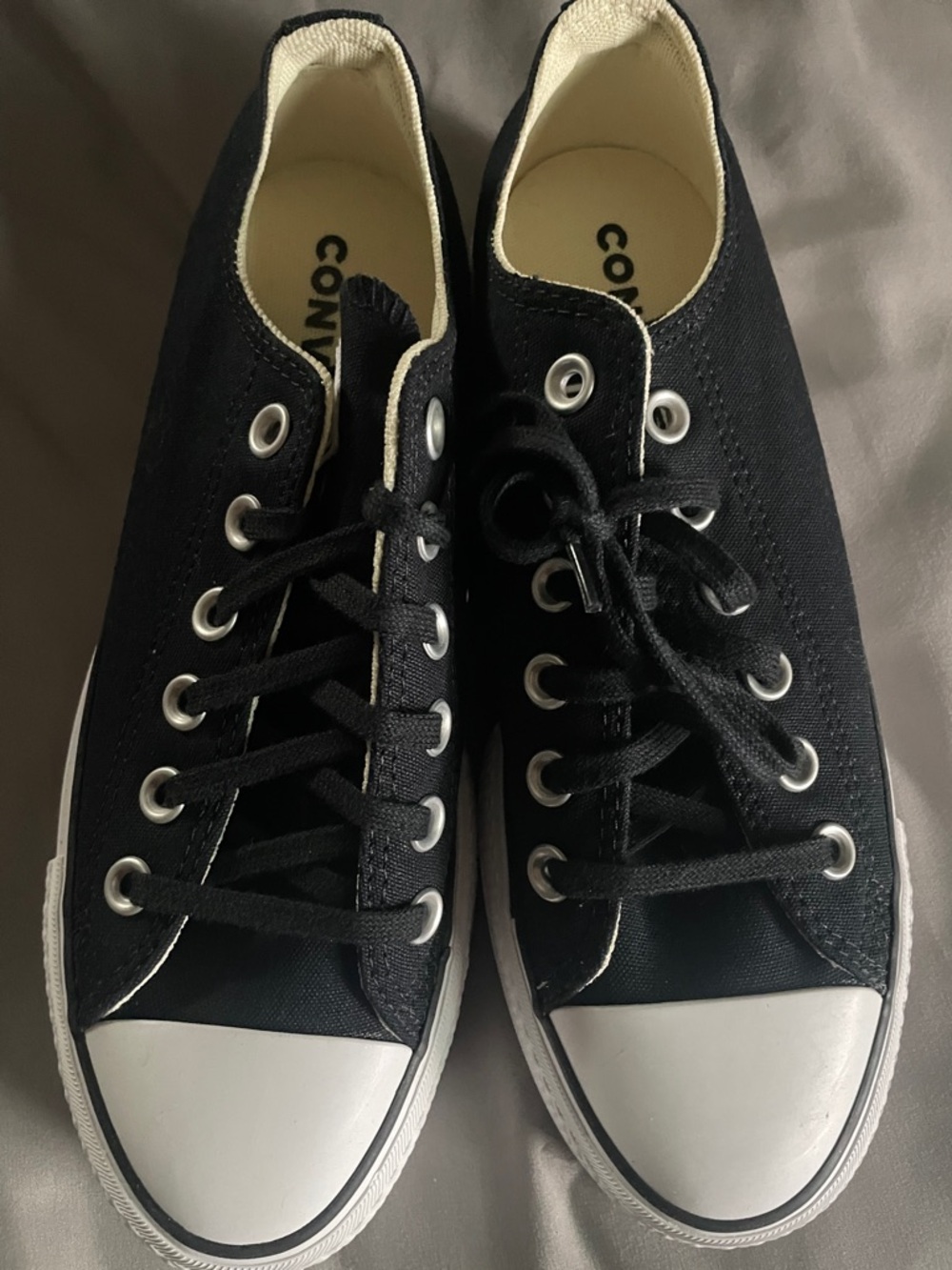 Converse Black Canvas Low Top Sneakers